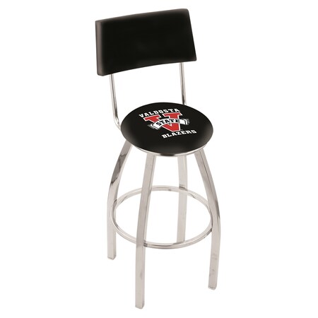 Holland Bar Stool Co 30" Chrome Valdosta State Swivel Bar Stool, Back L8C430ValdSt